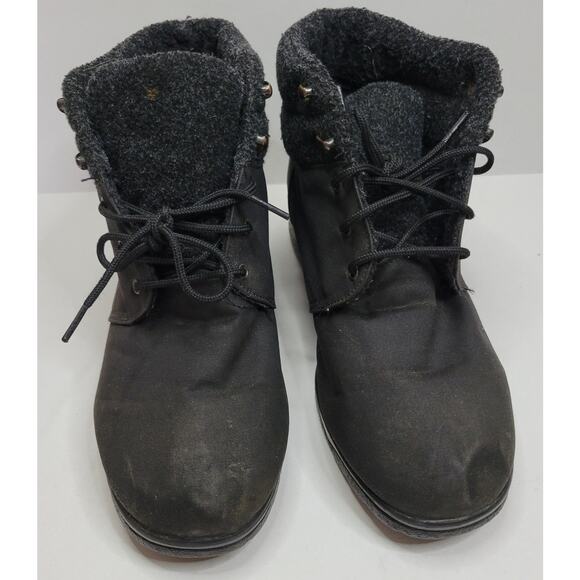 TOE WARMERS Black Textile Trek Waterproof Boots T00814 Lined  8.5WW Canada Women - Picture 4 of 8